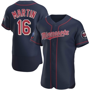 Men's Minnesota Twins Austin Martin Authentic Navy Alternate 60th Season Jersey