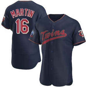 Men's Minnesota Twins Austin Martin Authentic Navy Alternate 60th Season Team Jersey