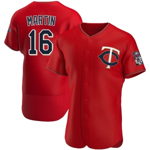 Men's Minnesota Twins Austin Martin Authentic Red Alternate Jersey